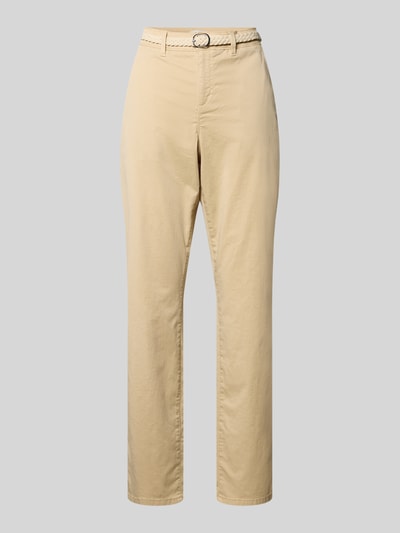 Produktfoto, Regular Fit Chino aus Baumwoll-Mix von s.Oliver RED LABEL, Optik: Unifarben, Twill-Struktur, Mid Waist, Umschlag am Beinabschluss