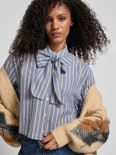 Jake*s Casual Hemdbluse mit Knopfleiste Jeansblau 3