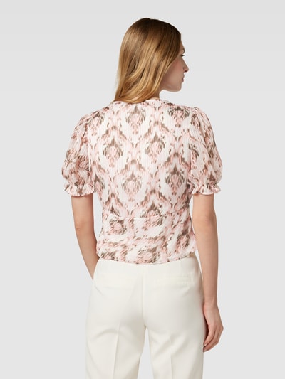 Neo Noir Blouse met V-hals, model 'Ria Distress Aztec' Offwhite - 5