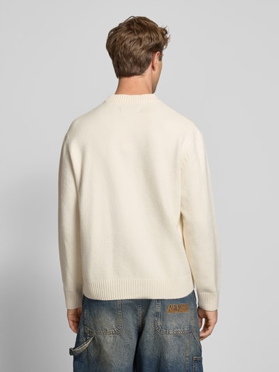 Jack & Jones Gebreide pullover met labelstitching, model 'NORREBRO' Wit - 5