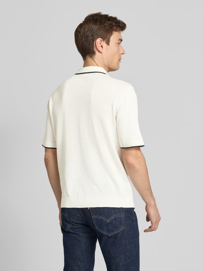 SELECTED HOMME Poloshirt met 1/2 mouwen, model 'MATTIS' Offwhite - 5