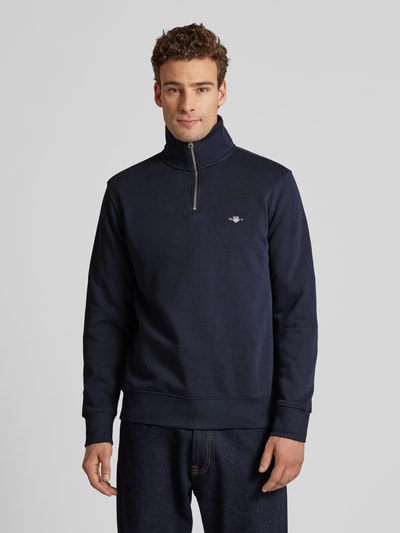 Gant Sweatshirt mit Label-Stitching Marine 4