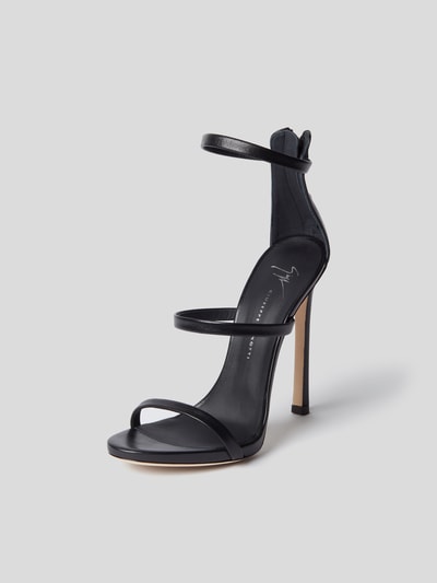 Giuseppe Zanotti Sandaletten mit Reißverschluss Schwarz 2
