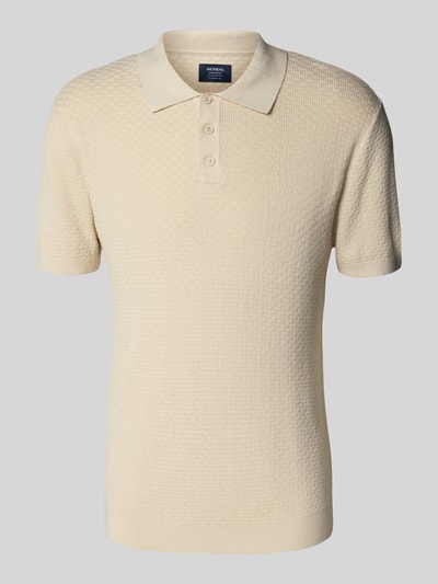 MCNEAL Gebreide polo met korte knoopsluiting Zand - 2