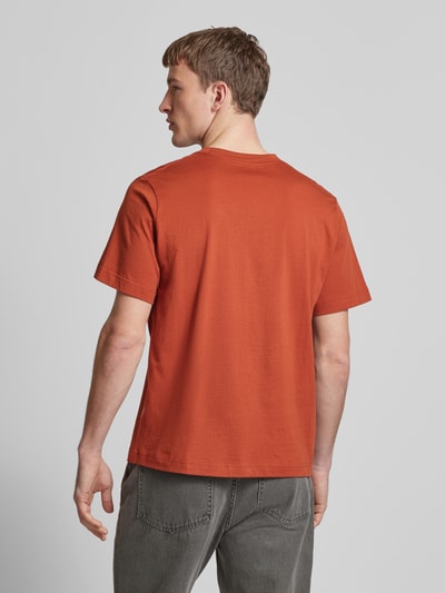 Jack & Jones T-Shirt mit Label-Print Modell 'BOSTON' Rostrot 5