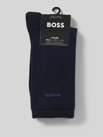 BOSS Socken mit Label-Print im 2er-Pack Marine 3