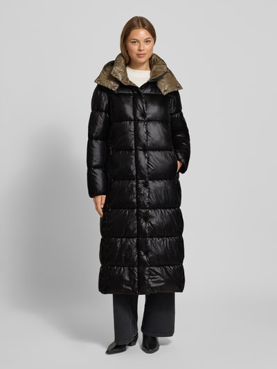 Fuchs Schmitt Regular fit gewatteerde lange jas met capuchon Zwart - 4