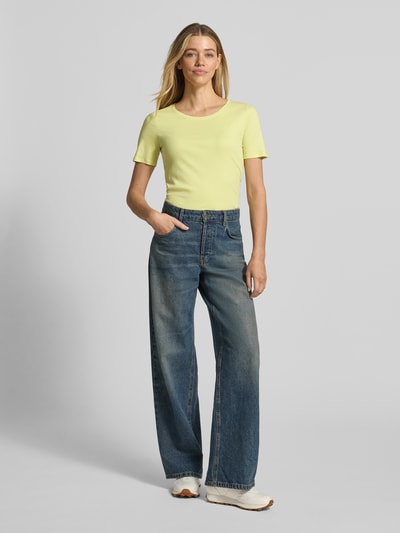 s.Oliver RED LABEL Regular Fit T-Shirt aus reinem Baumwoll-Interlockjersey GELB 1