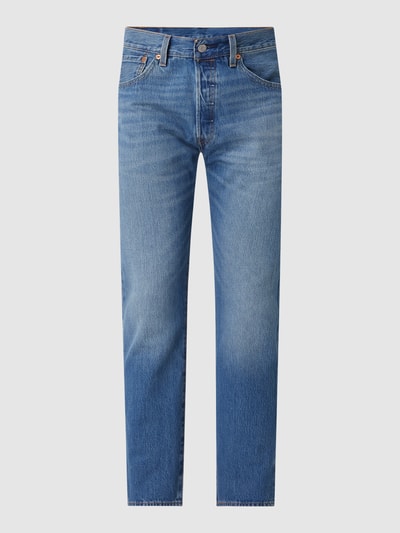 Levi's® Straight Fit Jeans aus Baumwolle Modell '501' - 'Water<Less™' Jeansblau 2