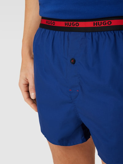 HUGO CLASSIFICATION Boxershort met logo in band in een set van 2 stuks Blauw - 3