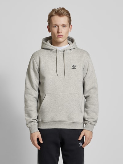 adidas Originals Hoodie aus reiner Baumwolle mit Tunnelzug Hellgrau 4