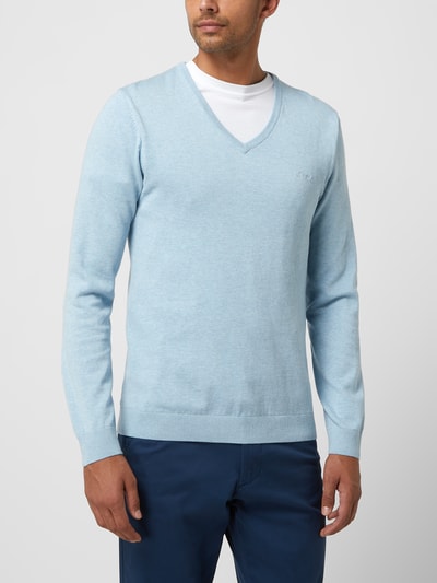 s.Oliver RED LABEL Gebreide pullover met V-hals Lichtblauw gemêleerd - 4