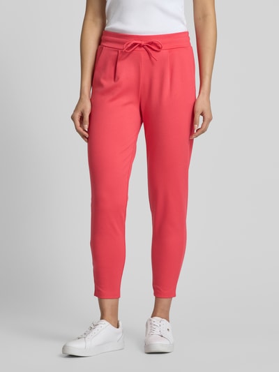 ICHI Slim Fit Bundfaltenhose mit verkürztem Schnitt Modell 'KATE' Pink 4