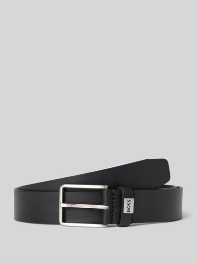 BOSS Ledergürtel mit Label-Prägung Modell 'ELIO' Black 1