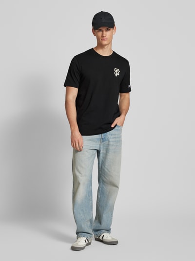 CHAMPION T-shirt met labeldetail Zwart - 1