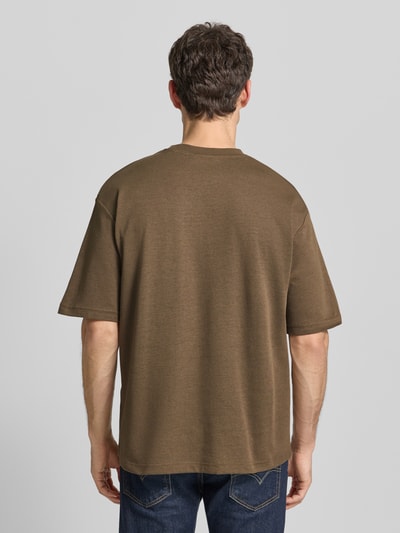 Selected Homme Oversized Shirt aus Baumwoll-Mix Modell 'LOOSEOSCAR' Mittelbraun 5