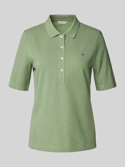 Gant Slim Fit Poloshirt mit Label-Stitching Mint 2