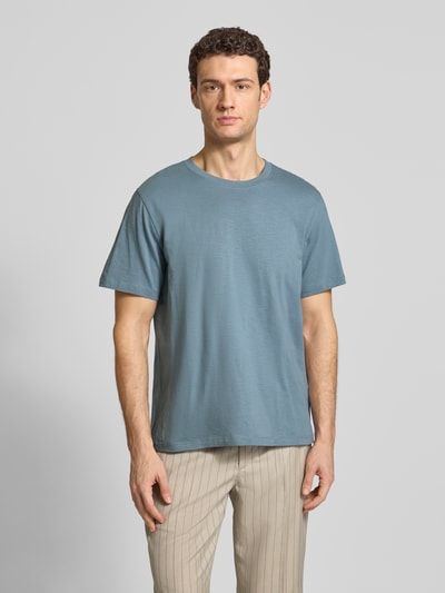 Selected Homme Regular Fit T-Shirt aus reiner Baumwolle Modell 'HASPEN' Rauchblau 4