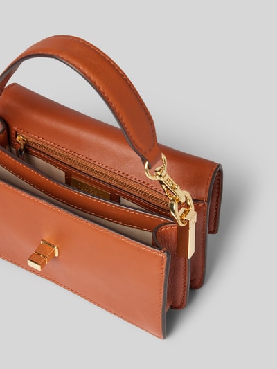 Lauren Ralph Lauren Leren schoudertas met labelapplicatie, model 'TAYLER' Cognac - 5