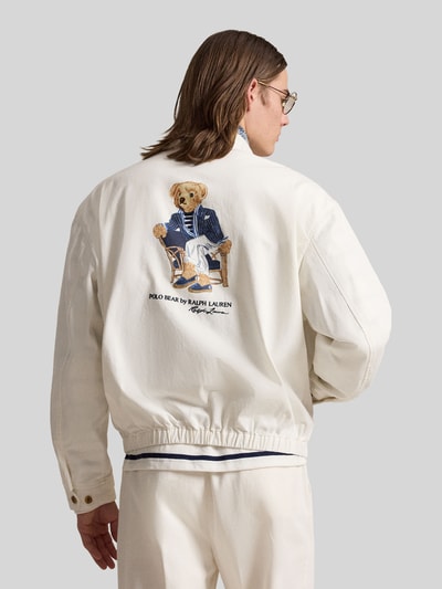 Polo Ralph Lauren relaxed fit blouson met polo bear stitching model 'TEDDY BP' Wit - 5