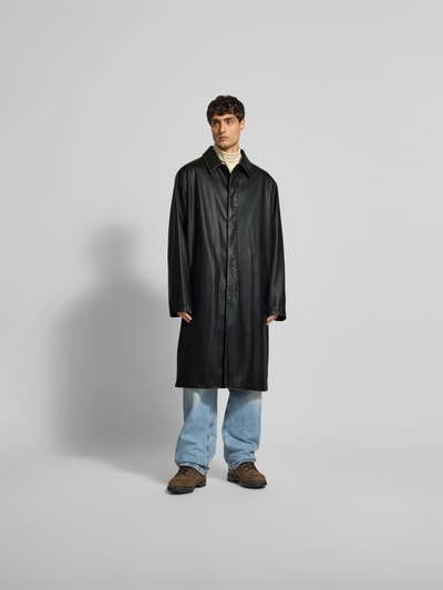 Diesel Mantel in Leder-Optik Black 4
