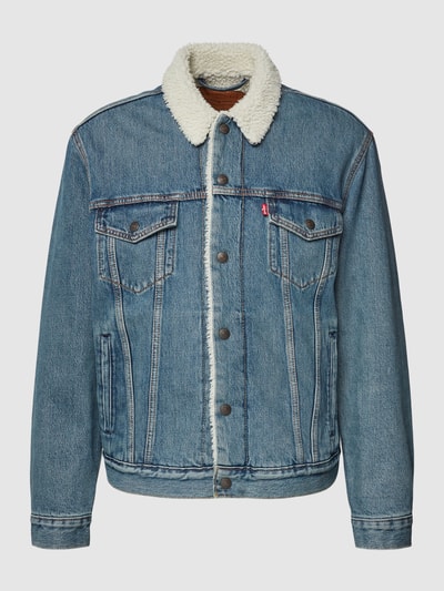 Levi's® Sherpa jacket met labeldetails Jeansblauw - 2