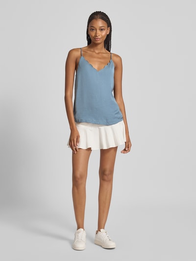 Only Top bluzkowy o kroju regular fit z dekoltem w serek model ‘DEBBIE’ Niebieski 1