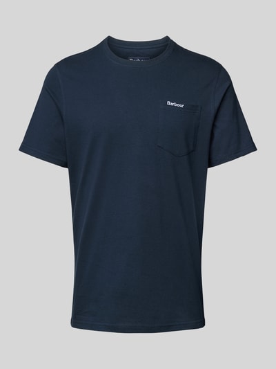 Barbour T-Shirt mit Brusttasche Modell 'Langdon' Bleu 1