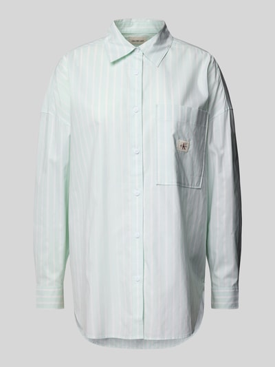 Calvin Klein Jeans Oversized blouse met labelpatch Mintgroen - 2