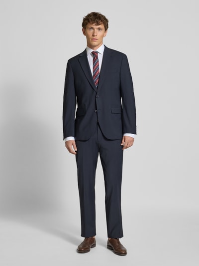 Christian Berg Men Regular fit pantalon met persplooien Donkerblauw - 1