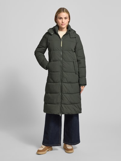 camel active Gewatteerde lange jas met steekzakken Groen - 4