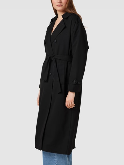Vero Moda Trenchcoat mit doppelreihiger Knopfleiste Modell 'CHLOE' Schwarz 4