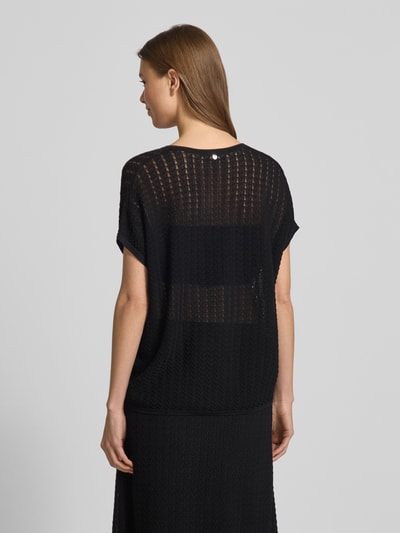 MOS MOSH Strickpullover mit V-Ausschnitt Modell 'Shani Plain' Black 5
