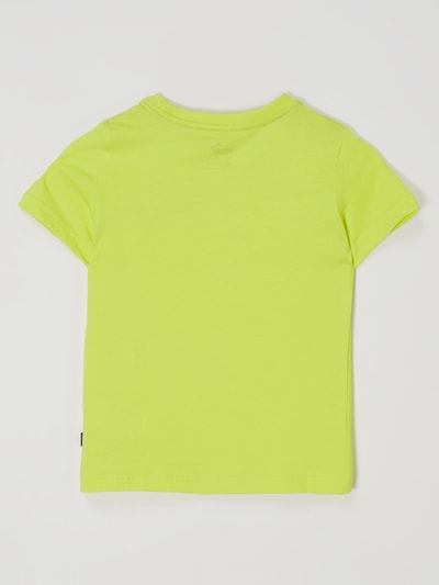 Puma T-shirt o kroju regular fit z bawełny Żółty 3