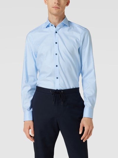 OLYMP Level Five Slim fit zakelijk overhemd van twill Bleu - 4