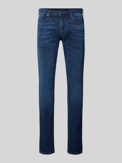 Emporio Armani Slim Fit Jeans aus Baumwoll-Mix im 5-Pocket Design Jeansblau 1