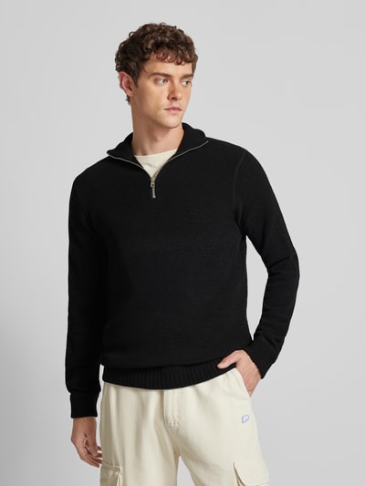 Only & Sons Sweter z dzianiny ze stójką model ‘ETHAN’ Czarny 4