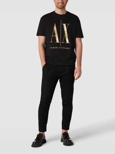 ARMANI EXCHANGE T-Shirt mit Label-Stitching Schwarz 1