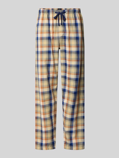 Produktfoto, kolorowa bawełniana Pyjama-Hose im Allover-Look mit elastischem Bund von Schiesser, krój regular fit, wzór w kratę