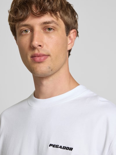 Pegador Oversized T-shirt met labelstitching Wit - 3