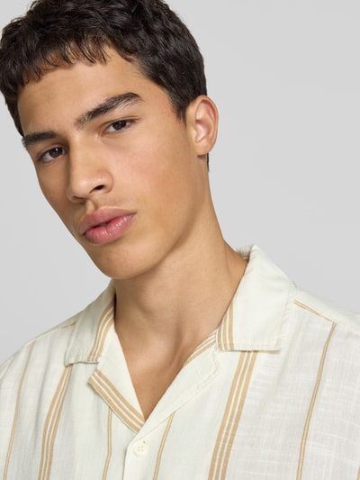 Only & Sons Loose Fit Freizeithemd aus Viskose-Mix Offwhite 3