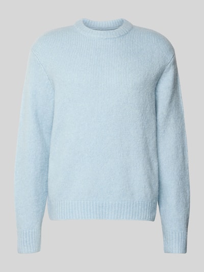 Jack & Jones Strickpullover mit gerippten Abschlüssen Modell 'LIVERPOOL' Hellblau 2