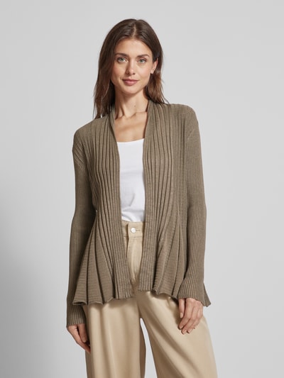 FREE/QUENT Gebreide cardigan met structuurmotief, model 'CLAUDISSE' Taupe - 4