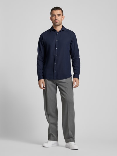 Jack & Jones Premium Vrijetijdsoverhemd met kentkraag, model 'RYDER' Donkerblauw - 1