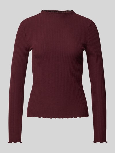 Only Langarmshirt in Ripp-Optik Modell 'EMMA' Bordeaux 2