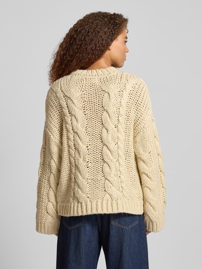 Gina Tricot Oversized Strickpullover mit gerippten Abschlüssen Ecru 5