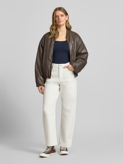 Tommy Jeans Slim Fit Trägertop aus Baumwoll-Mix Marine 1