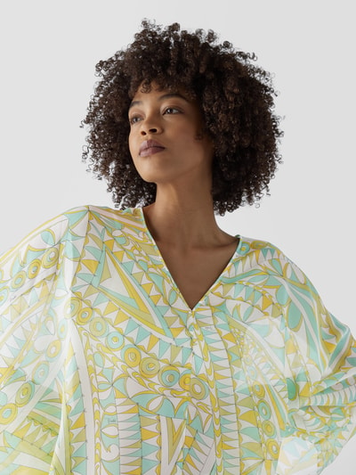 Emilio Pucci Kaftan mit Allover-Muster Hellgruen 6