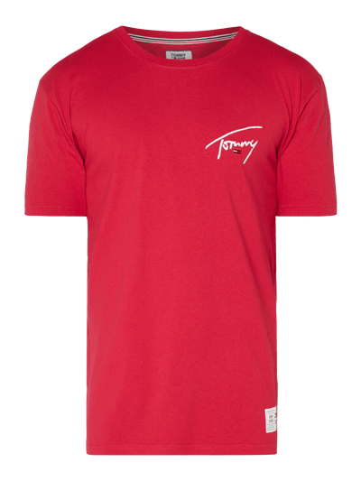 Tommy Jeans T-shirt z nadrukiem z logo Mocnoróżowy 2