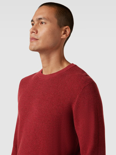 MCNEAL Gebreide pullover met ribboorden Kersenrood gemêleerd - 3